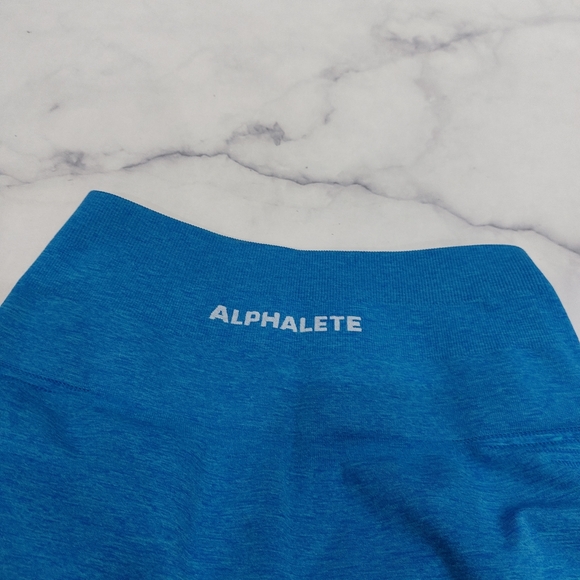 Alphalete Blue Seamless Biker Shorts Medium - Picture 5 of 8